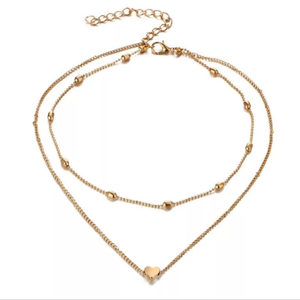 Double Pendant Choker Necklace